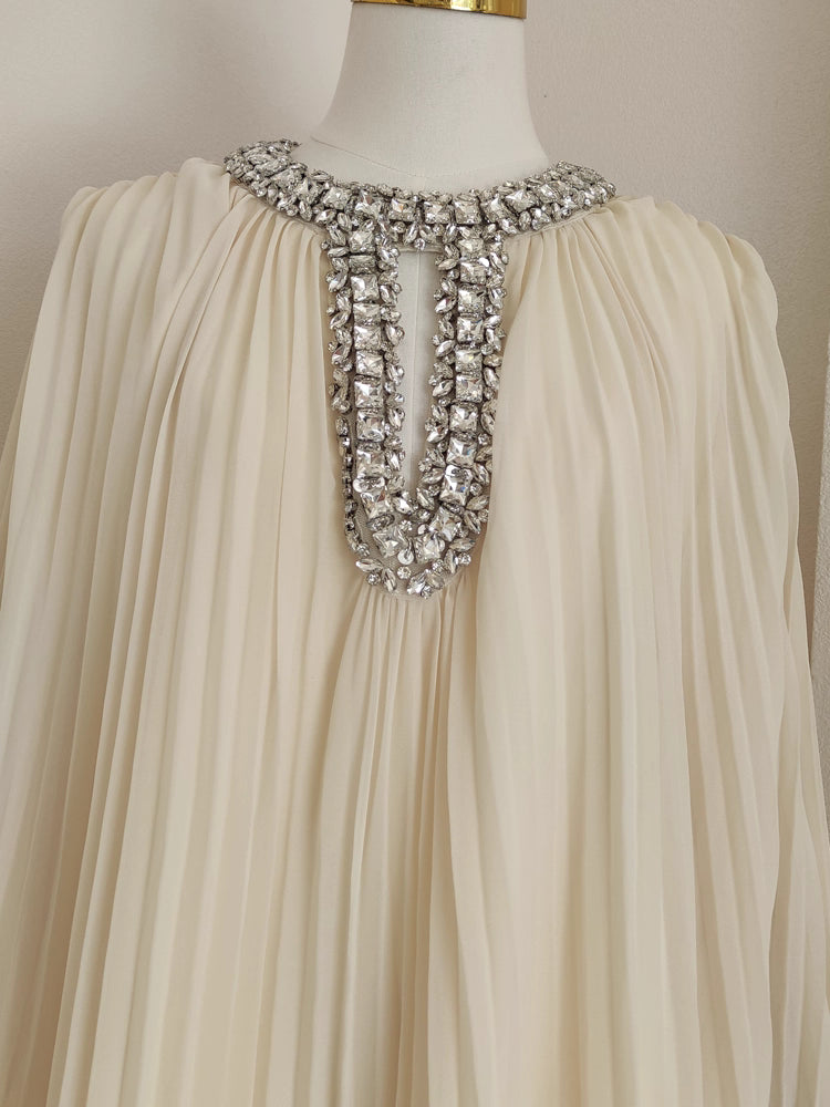 Beige Long Sleeve Dress