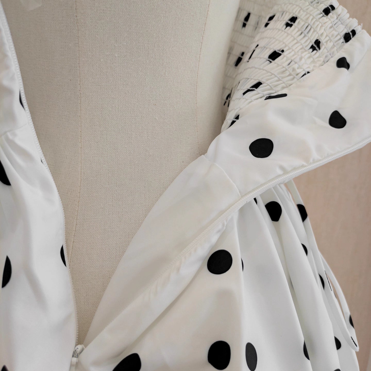 White Polka Dots Dress