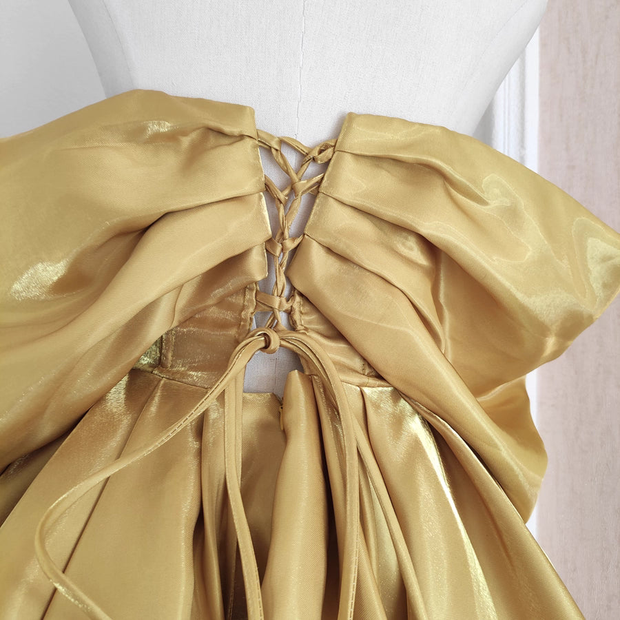 Gold Off Shoulder Dress