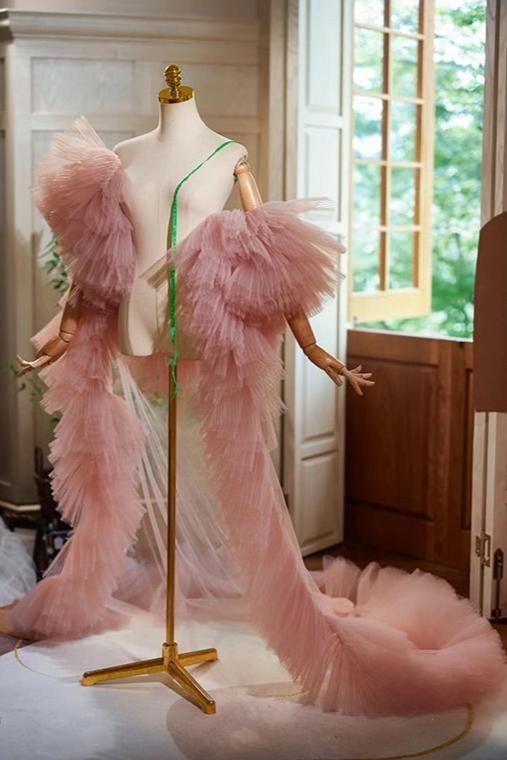 Pink Long Trail Shawl