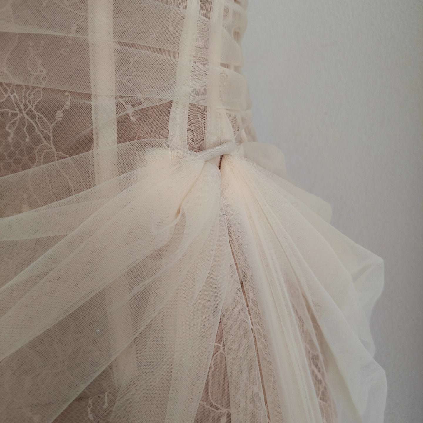 Beige Lace Long Dress