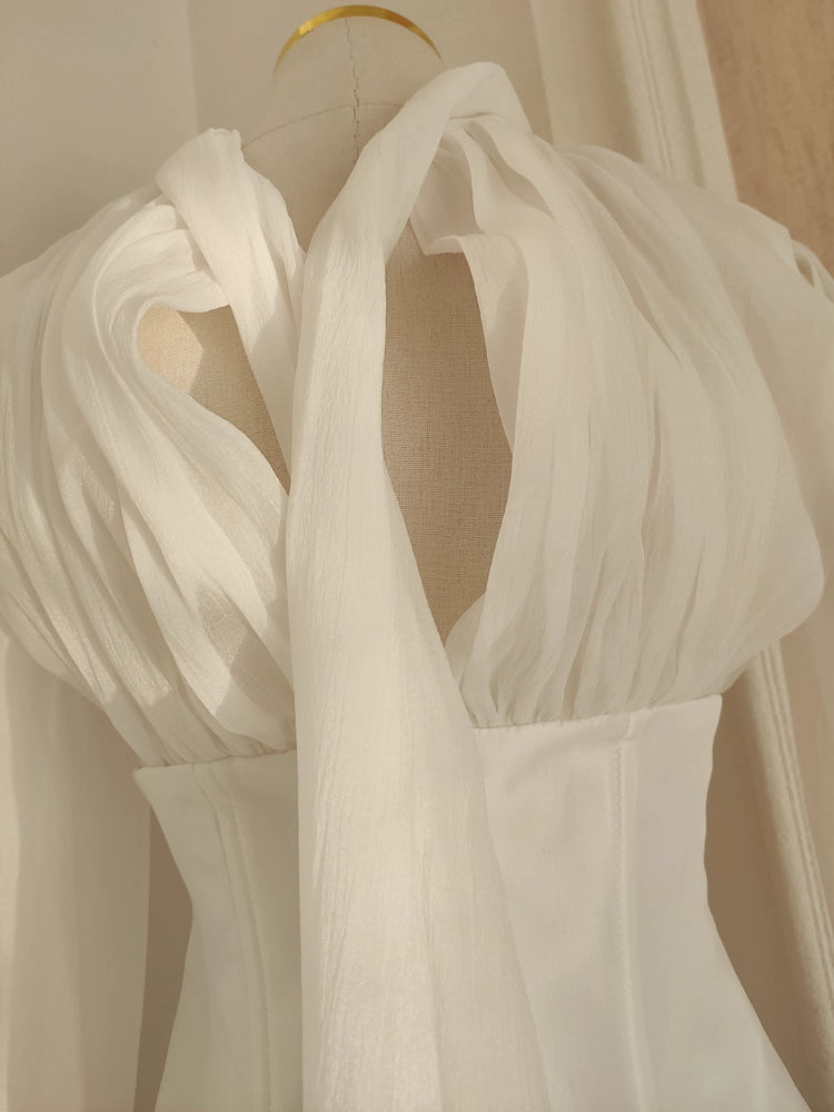 White Long Sleeve Dress