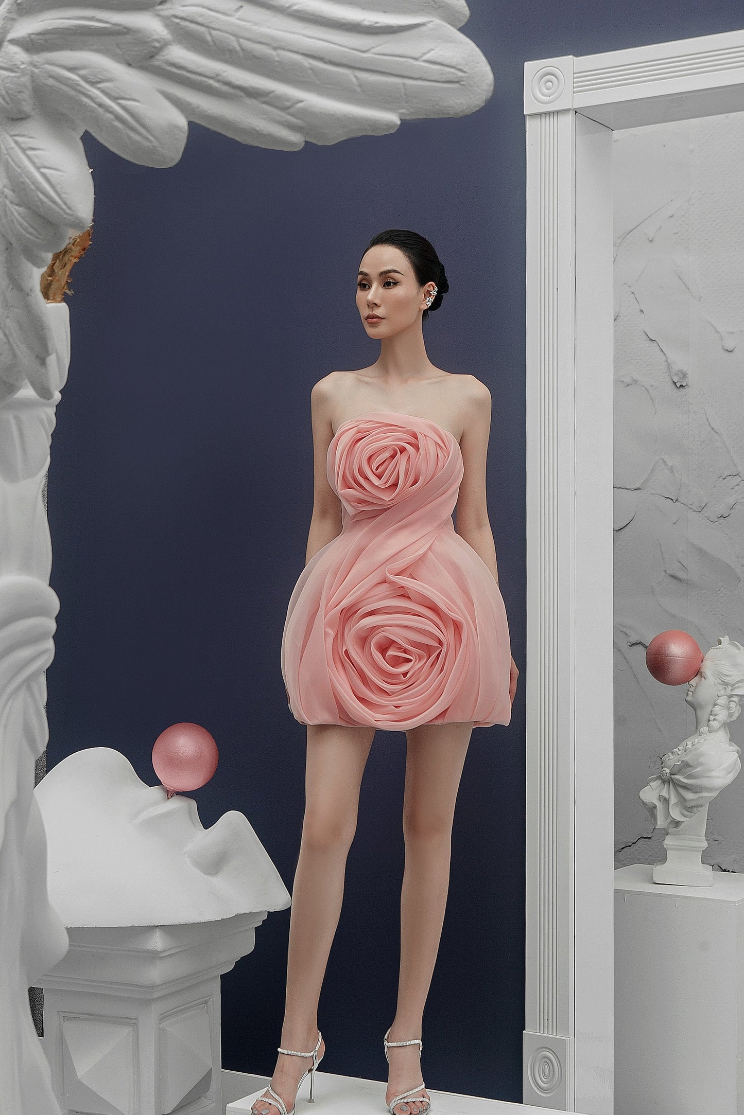 Pink Rose Twisted Dress