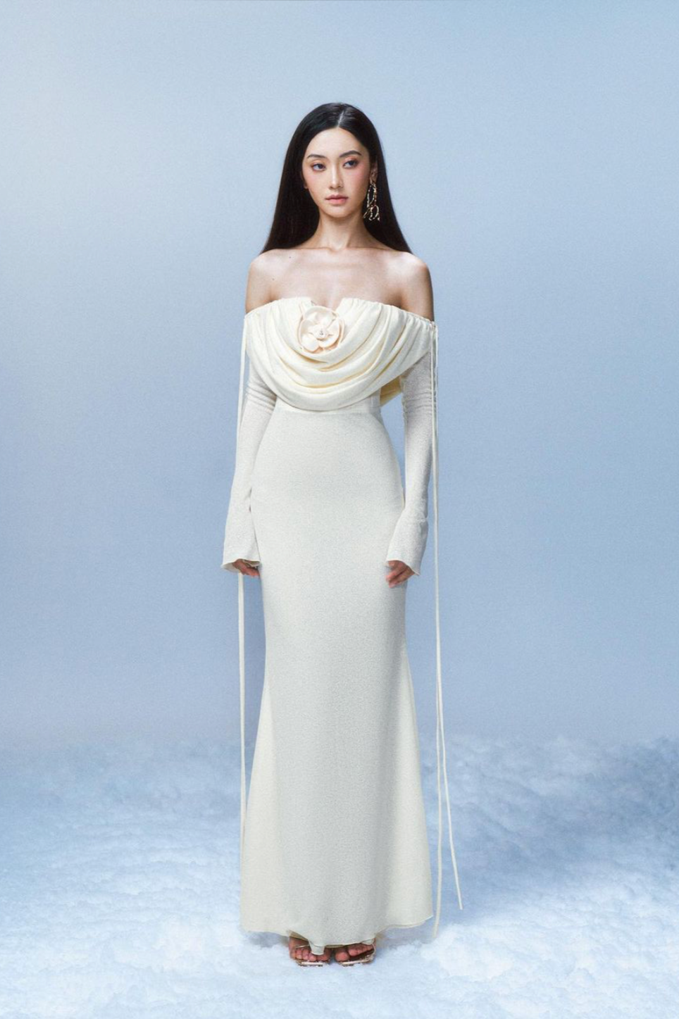 Fall Winter 24' - Beige Pamela Maxi Dress Fall Winter 24' - Beige Pamela Maxi Dress