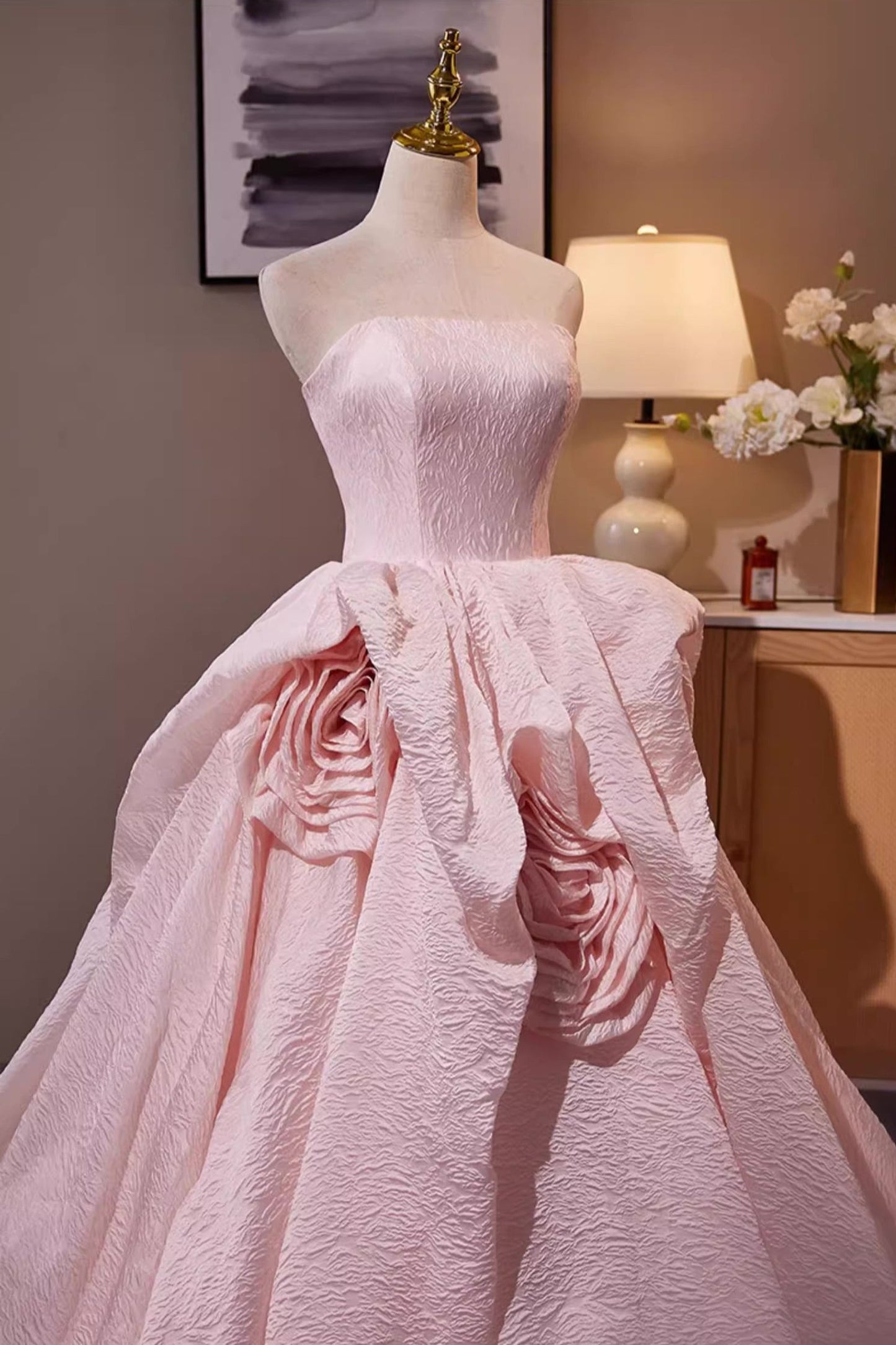 Pink Tube Ball Gown
