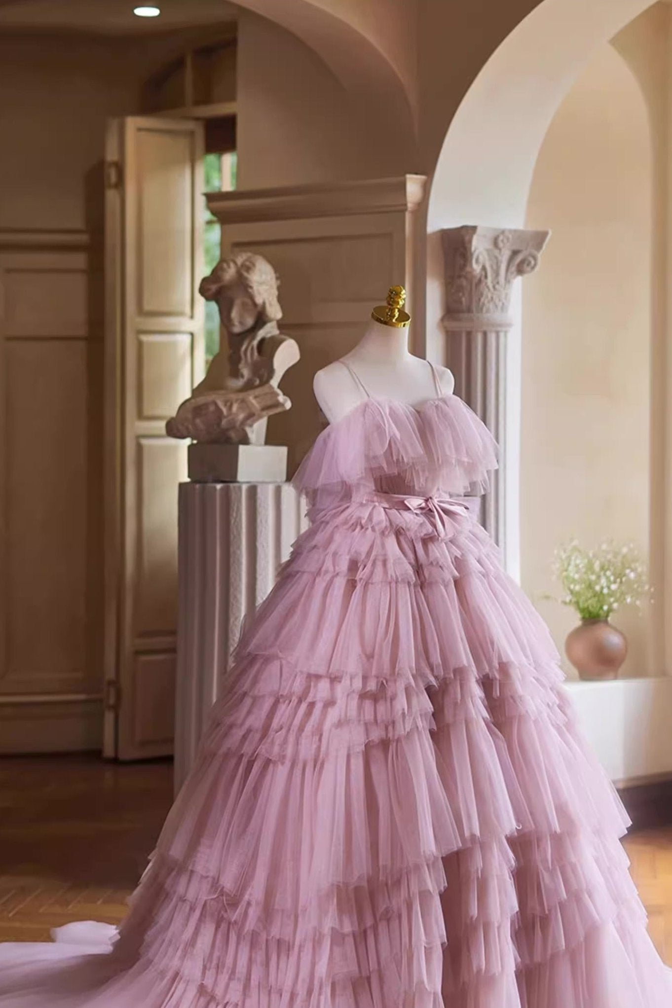 Pink Tulle Ball Gown