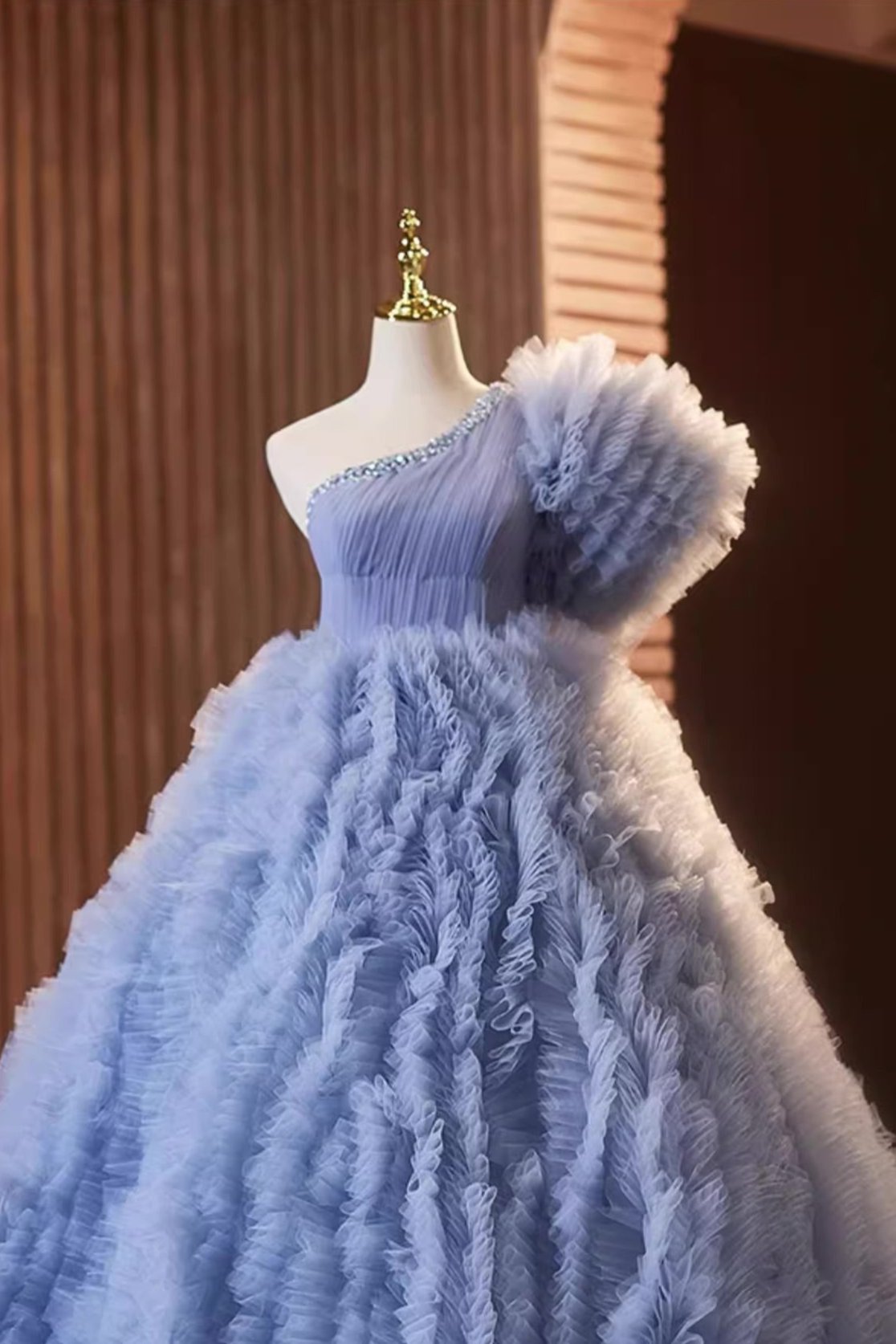 Purple Side Ball Gown