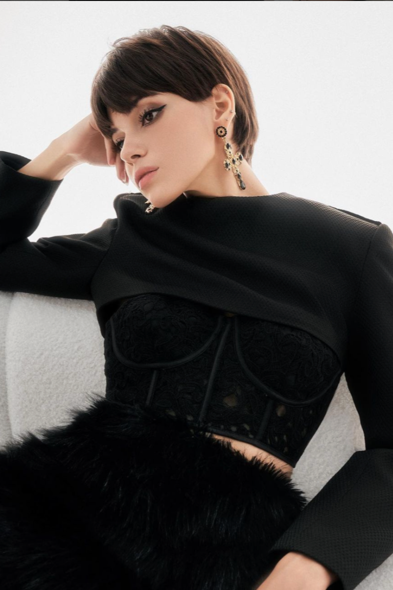 Holiday Collection - Black Delilah Top