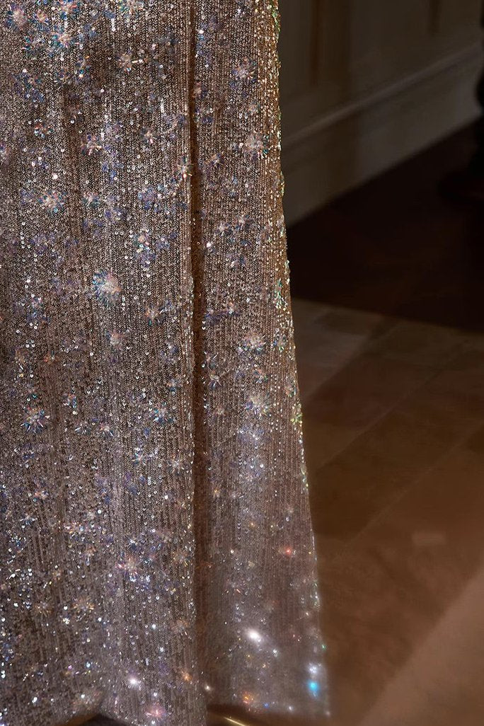 Silver Sequin Gown