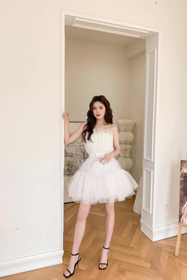 White Candy Tulle Dress