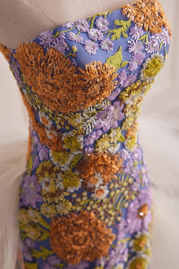 Oriental Pattern Long Gown