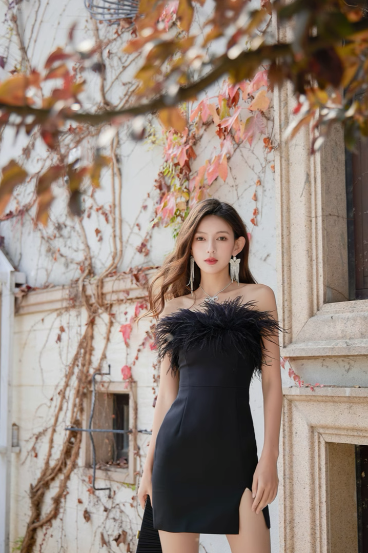 Dolly Fur Short Dress