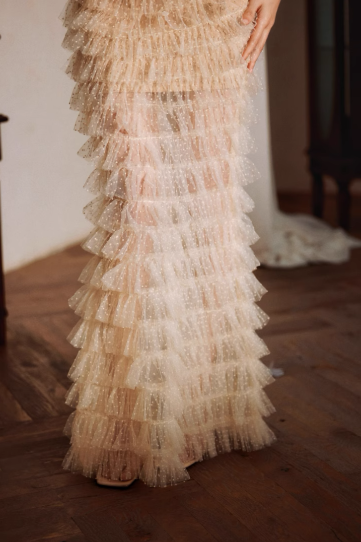 Dolly Fishbone Polka Dots Tube Dress