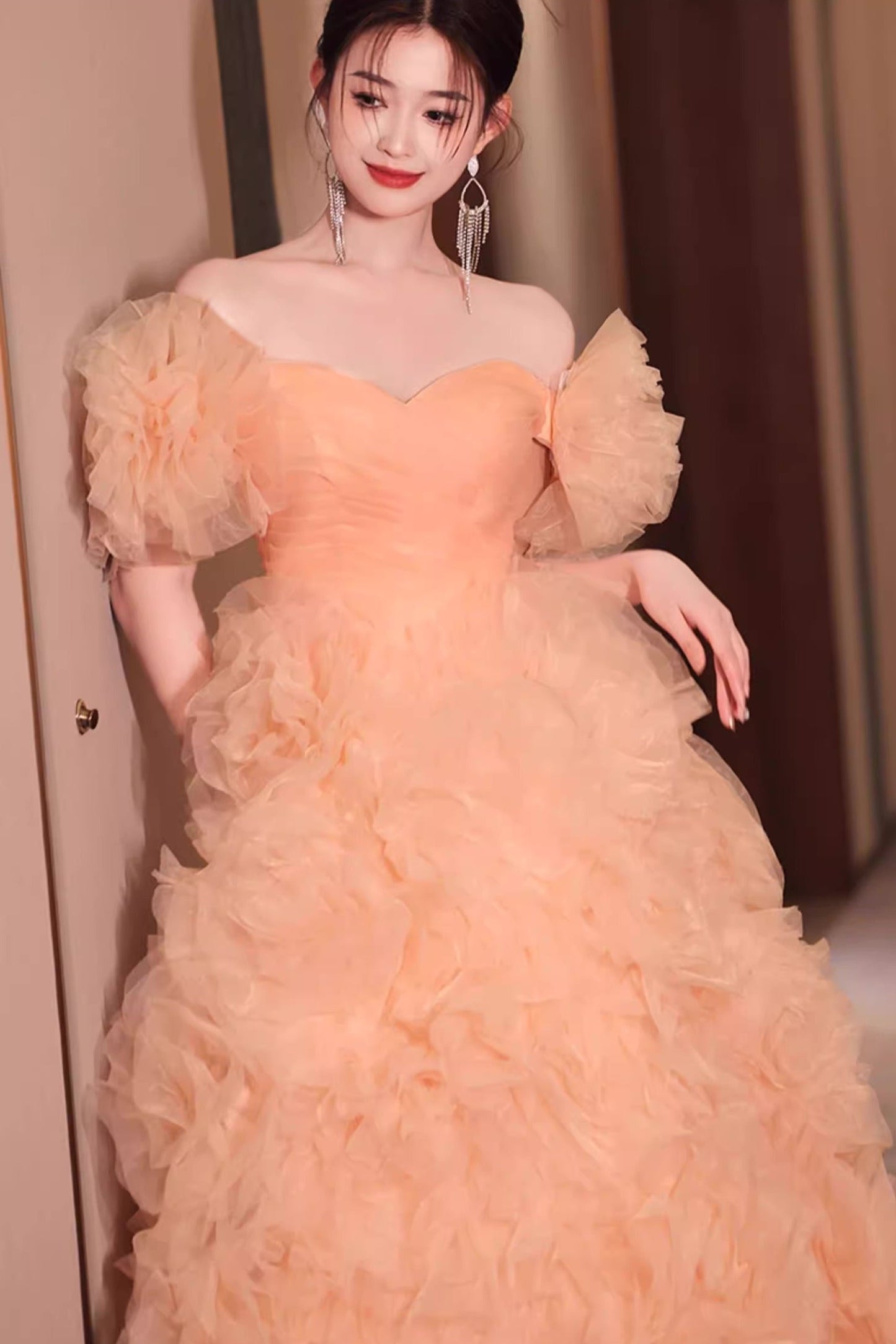Orange Ball Gown