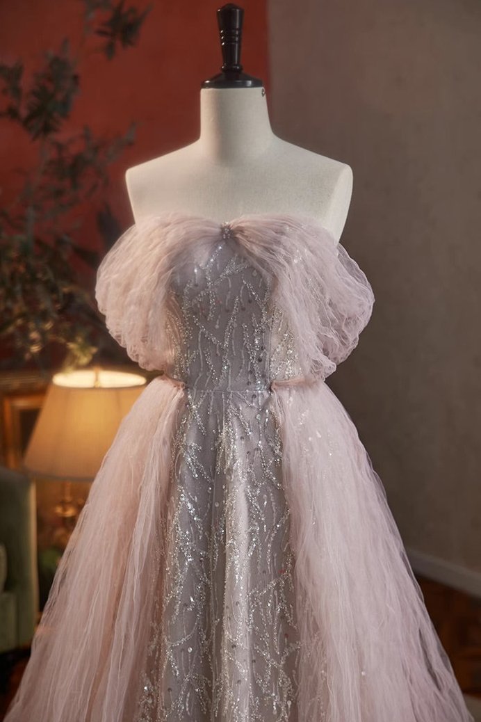 Purple Sequin Long Gown