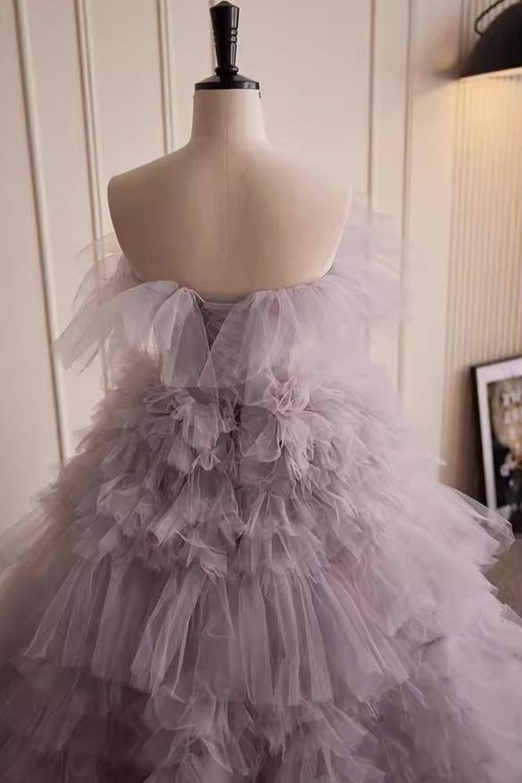 Purple Tulle Ball Gown