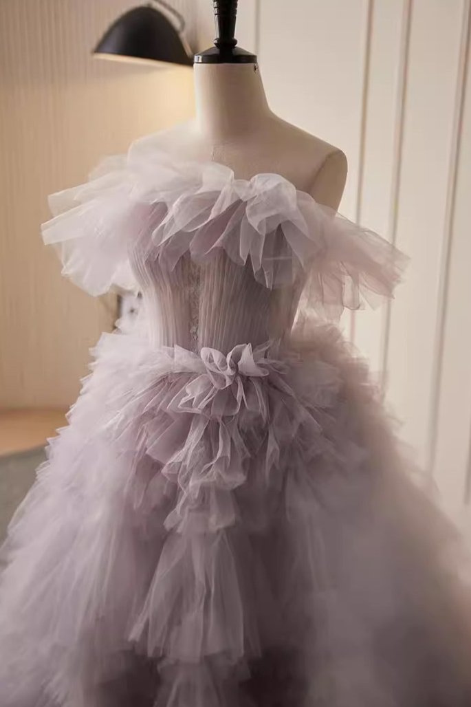 Purple Tulle Ball Gown