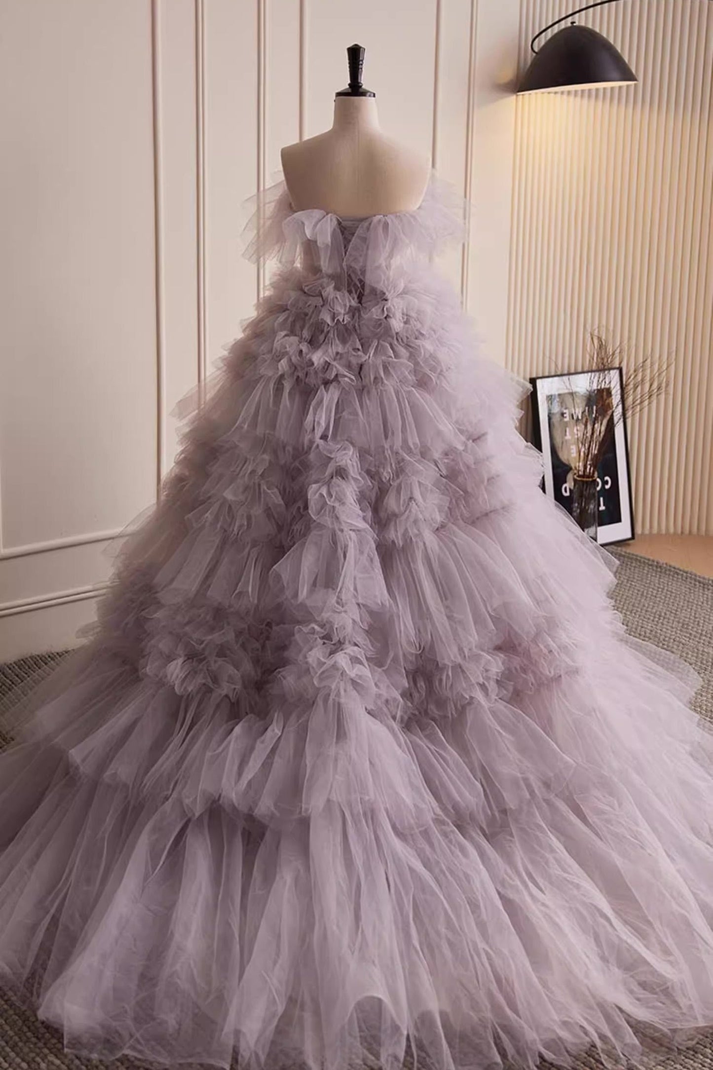 Purple Tulle Ball Gown