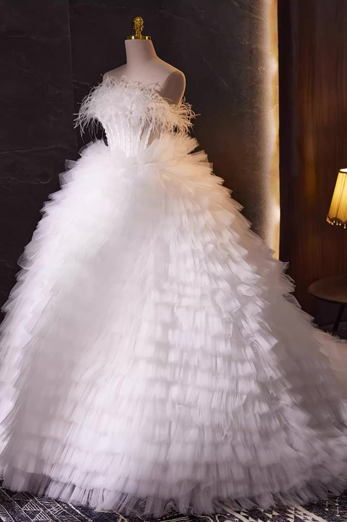 White Tulle Ball Gown