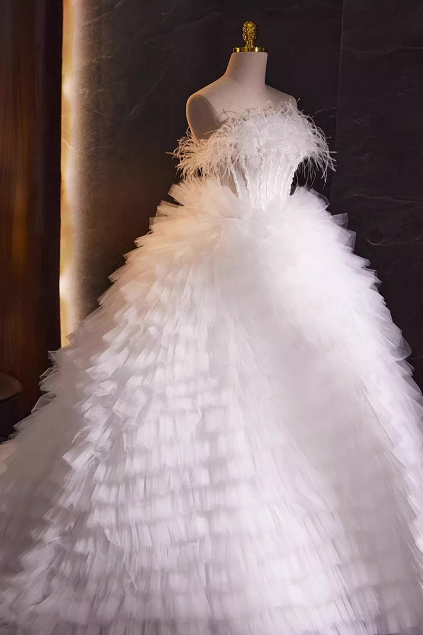 White Tulle Ball Gown