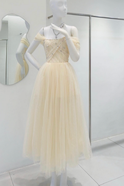 Yellow Tulle Long Dress