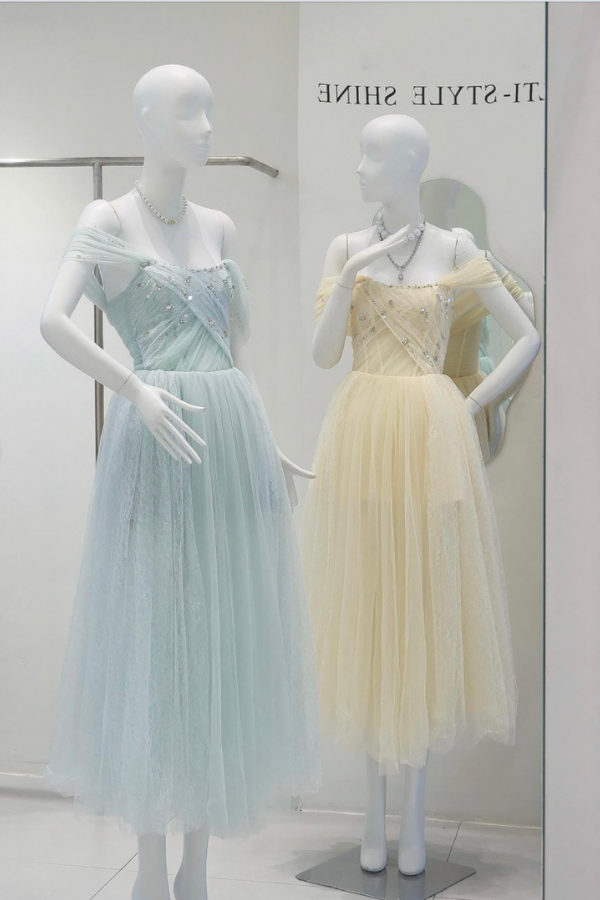 Yellow Tulle Long Dress