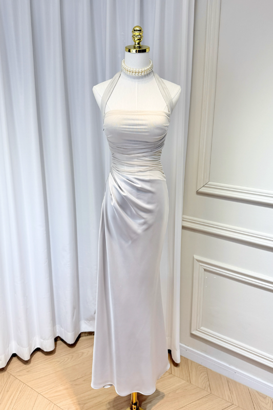 Gray Silk Dress