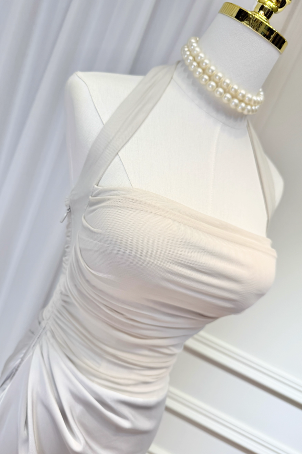 Gray Silk Dress