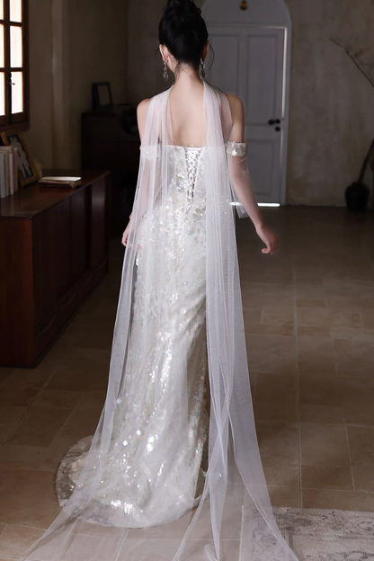 White Iris Long Gown