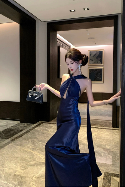 Blue Rio Silk Dress