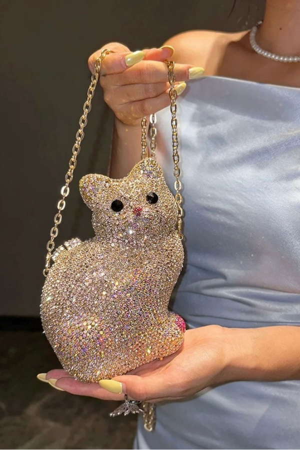 Silver Cat Bag