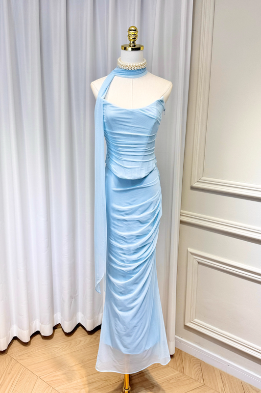 Blue Corset Set