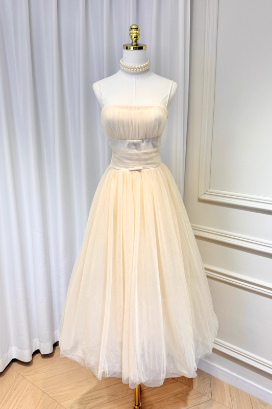 Beige Tulle Dress