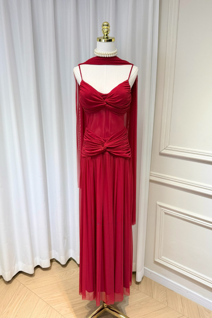 Red Helly Long Dress
