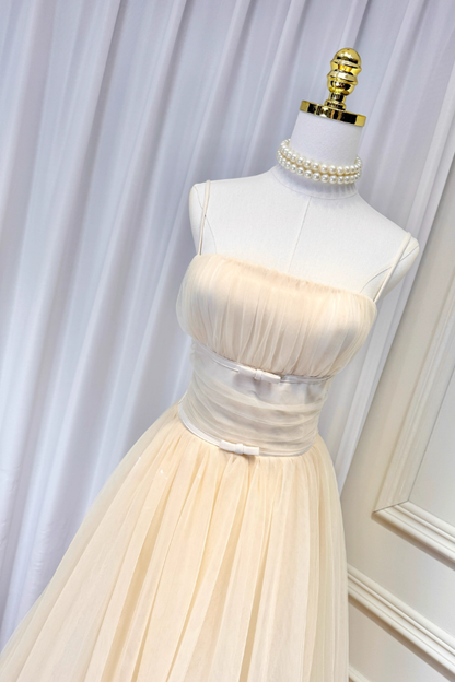 Beige Tulle Dress