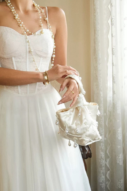 White Lana Pearl Bag