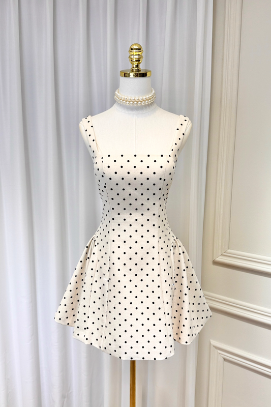White Polka Dots Dress