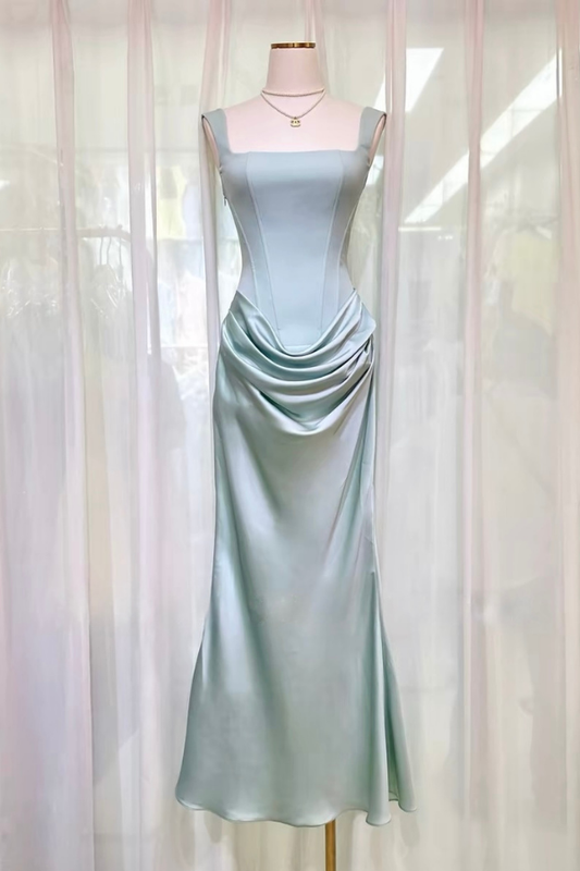 Blue Diana Corset Long Dress