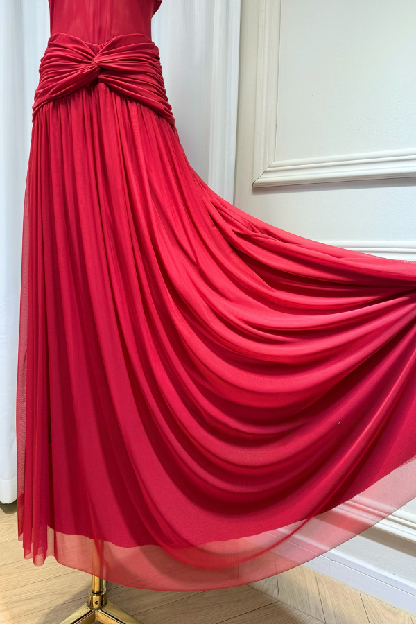 Red Helly Long Dress