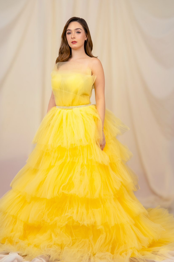 Yellow Tulle Ballgown