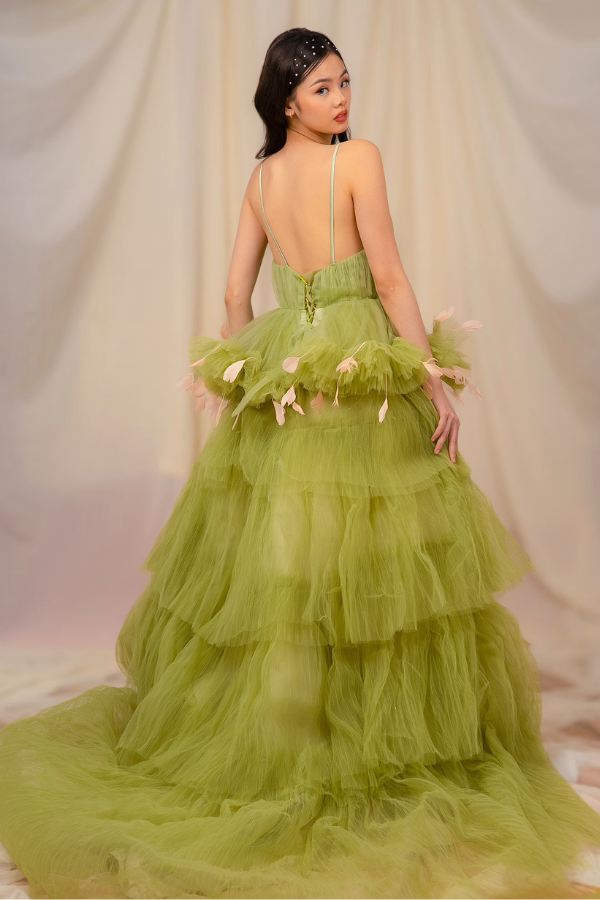 Green Tulle Ballgown