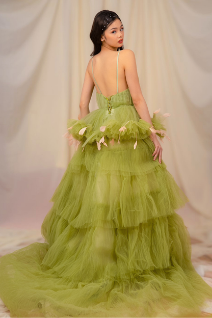 Green Tulle Ballgown