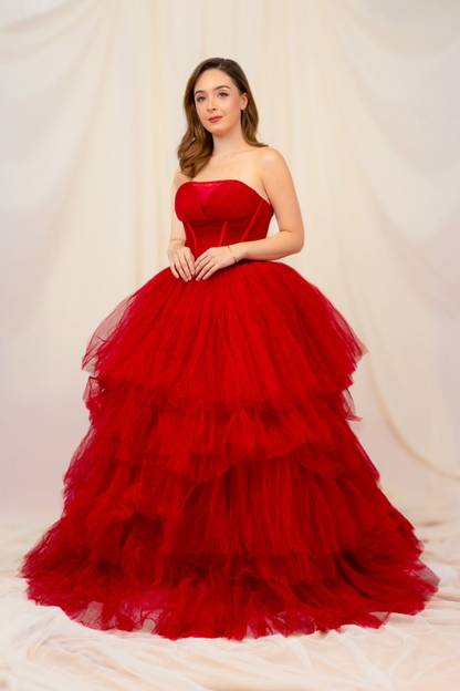 Red Tulle Ballgown