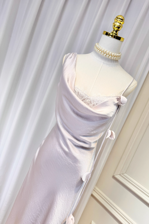 Purple Silk Dress