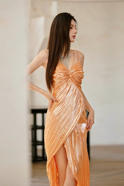 Orange Tatiana Long Dress