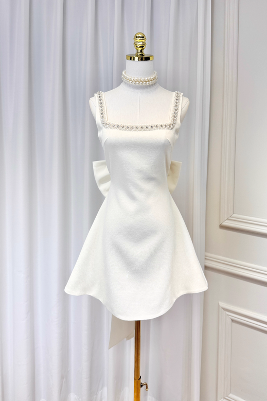 White Ribbon Dress