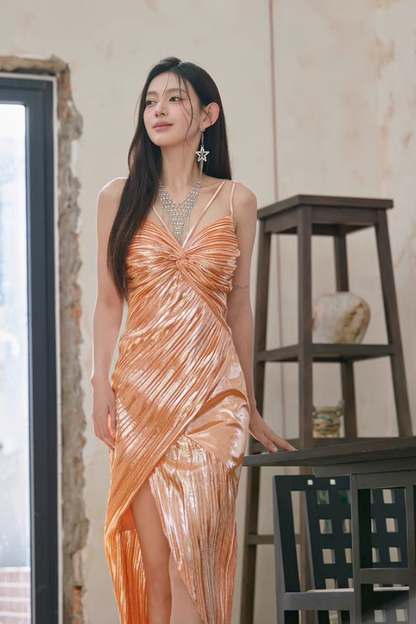 Orange Tatiana Long Dress