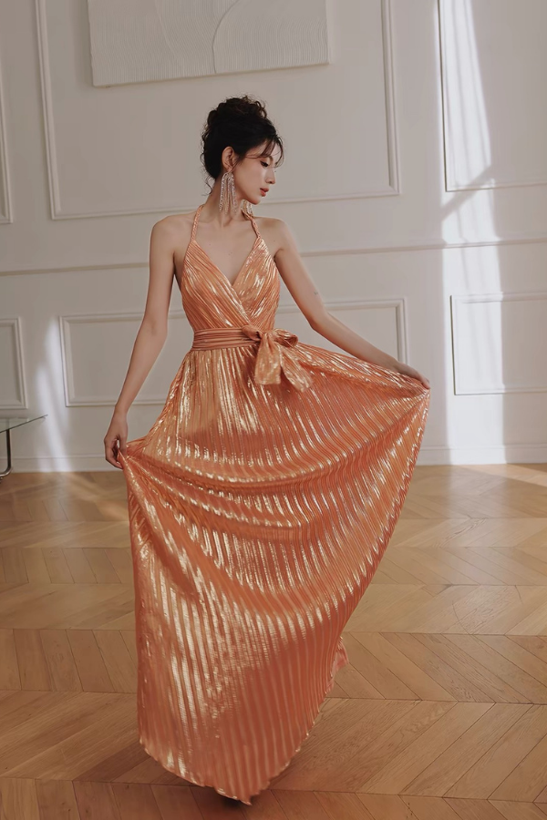 Orange Bette Long Dress