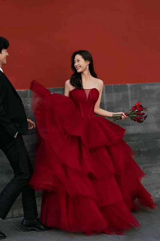 Red Tulle Ballgown