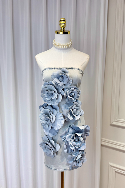 Flower Denim Dress